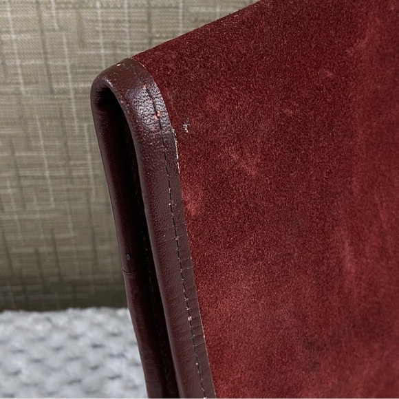 Vintage Lord & Taylor‎ Women’s Red Maroon Burgundy Suede Envelope Clutch Purse - Picture 5 of 15